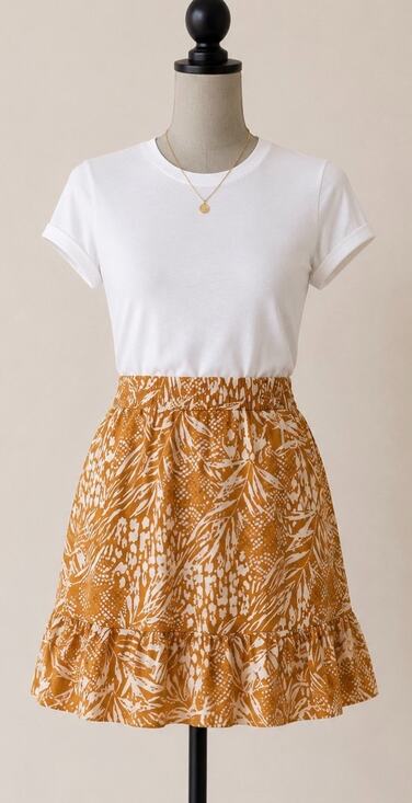 Christian Siriano Dresses & Skirts - Christian Siriano New York 100% Linen Ruffle Mini Skirt – Women's M